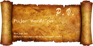 Pujer Veréna névjegykártya